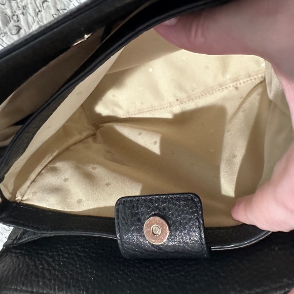 Kate Spade - Black Leather Shoulder / Crossbody Bag - has a little sparkle - Picture 11 of 11